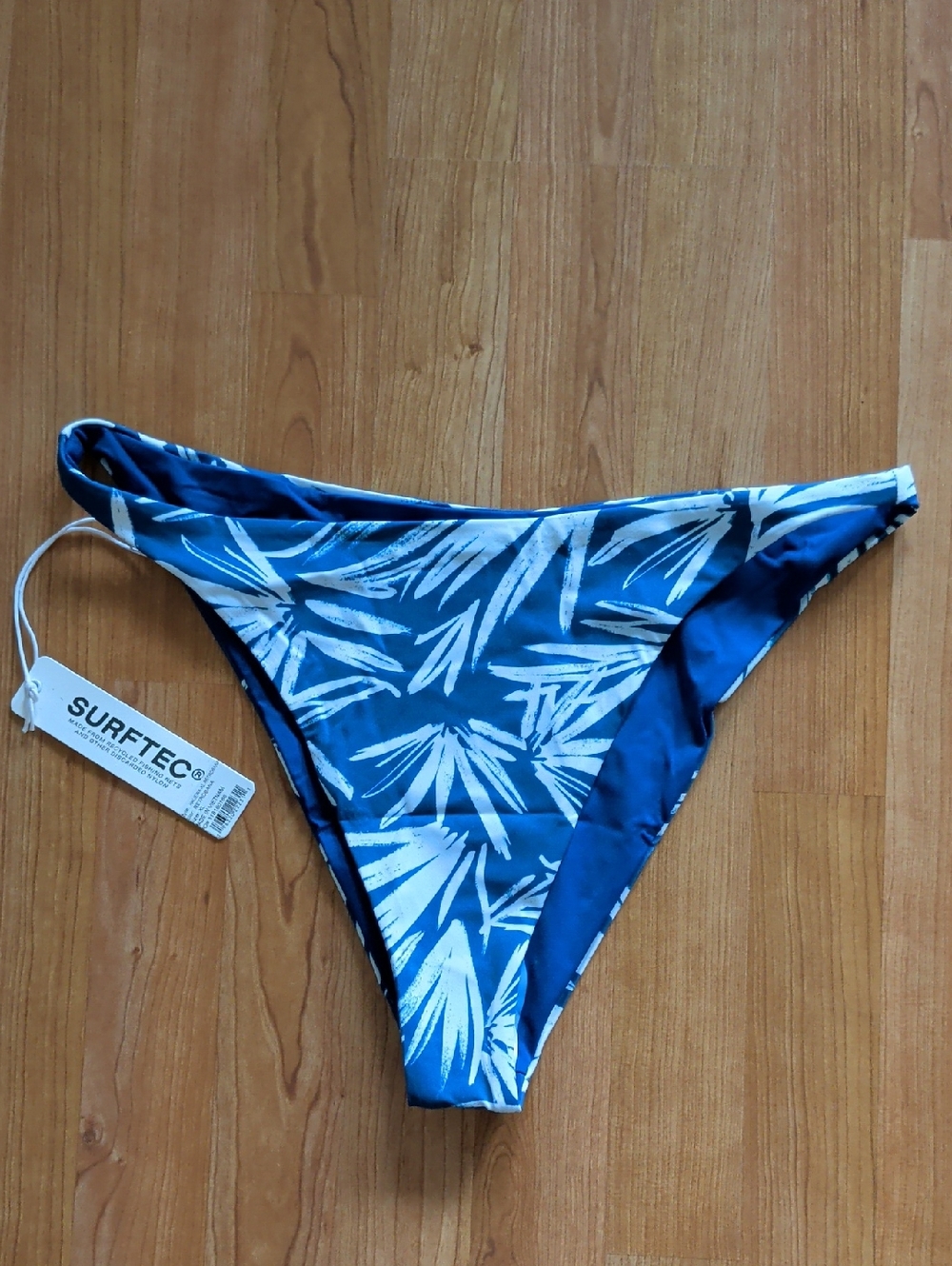 JOLYN Haliwea Blue Palm-Print Bikini Bottom
